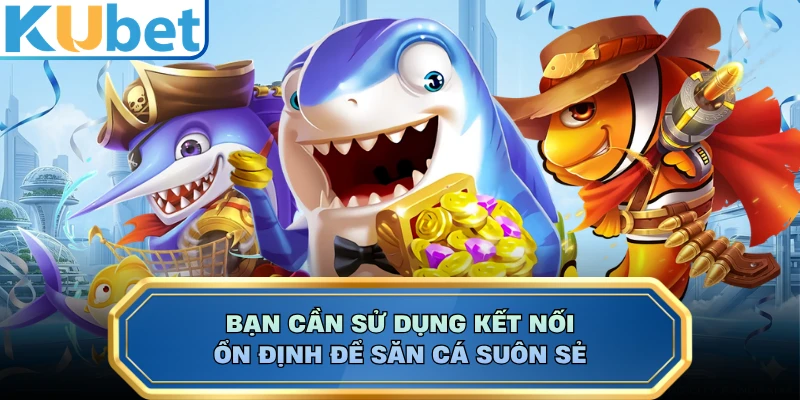 Bạn cần sử dụng kết nối ổn định để săn cá suôn sẻ